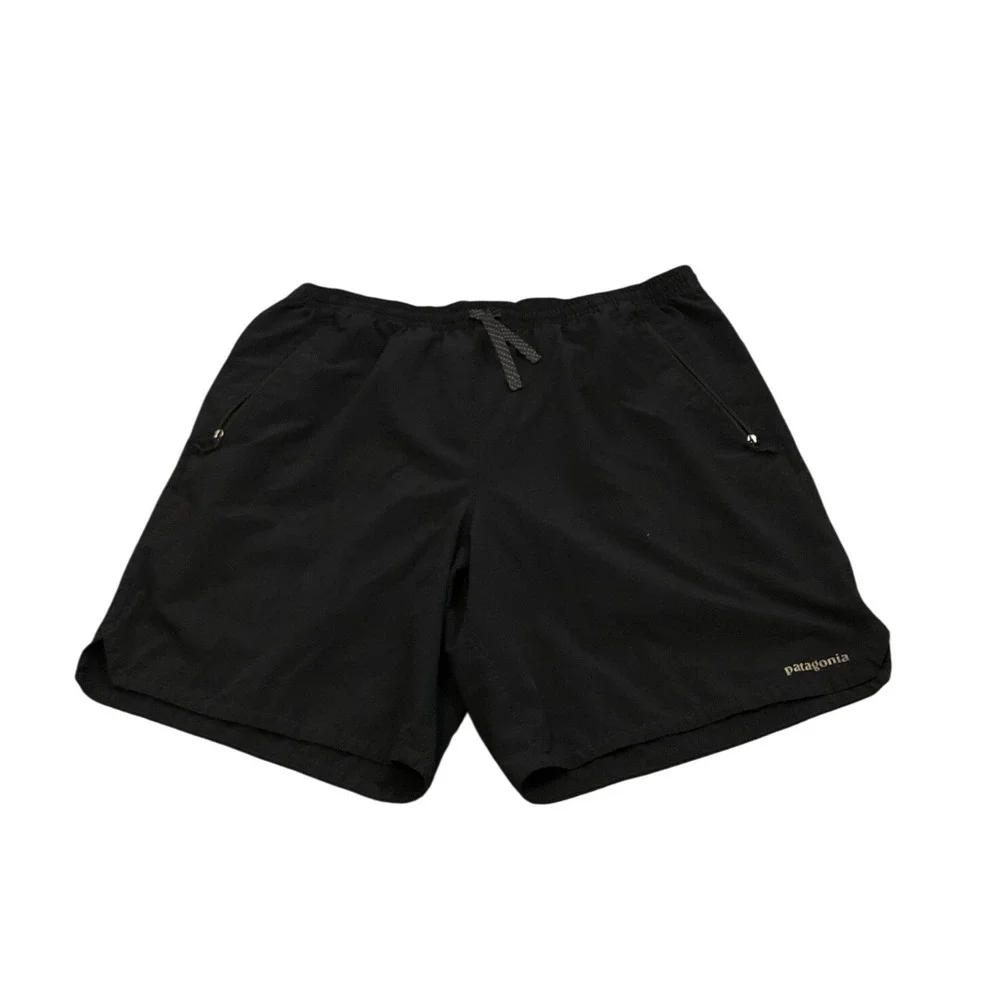 Patagonia Nine Trails Shorts Mens L Black Running Athletic 57601